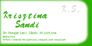 krisztina sandi business card